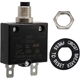 Waziaqoc 20Amp Manual Reset Circuit Breaker, L1 Series | 125-250V AC/50V DC, Push Button Overload Protector, For Home and Industrial Electrical