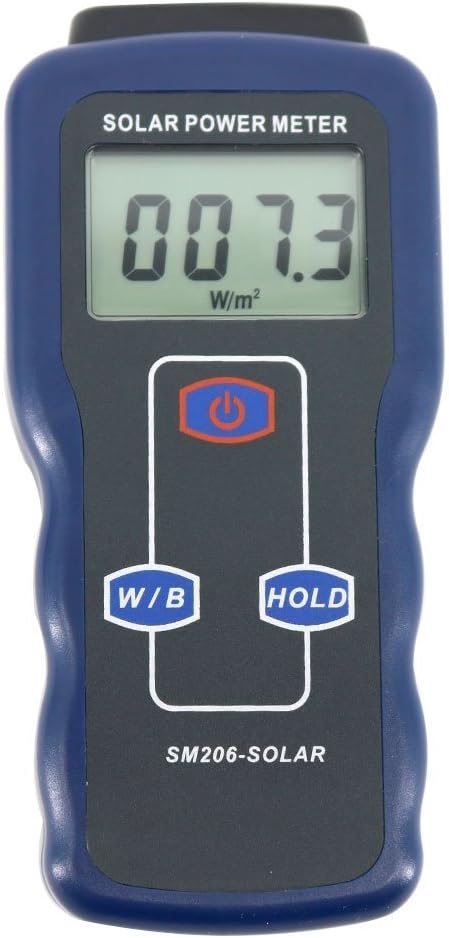 Ywlanlantrading Solar Power Meter Light Meter Data Hold And Peak Hold For Solar Radiation Tester SM206 Glass Light Intensity