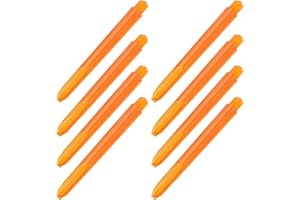 The Lord of the Tools 50Pcs 48mm Orange Dart Stems Shafts 2BA Thread Dart Plastic Rod Shaft Dart Accessories Medium Suitable for Most Steel and Soft Tip Darts