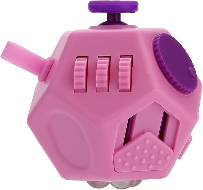 Fidget Dodecagon 12 Side Fidget Toy Cube Relieves Anxiety And Stress For Children Teens Adults Easy To Carry And Use Pink Amazon Co Uk Electronics