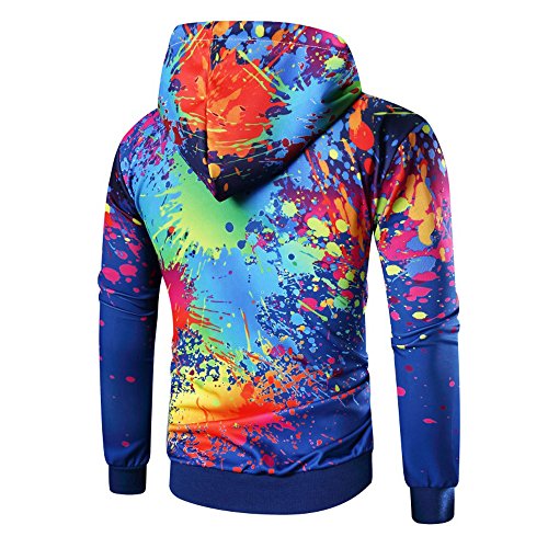 Dressin Men's 3D Print Hoodies, Fashion Pullover Sweaters Shirt for Men Hooded Jacket with Pocket