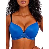 Freya Womens Offbeat Underwire Demi Plunge Molded T-Shirt Bra