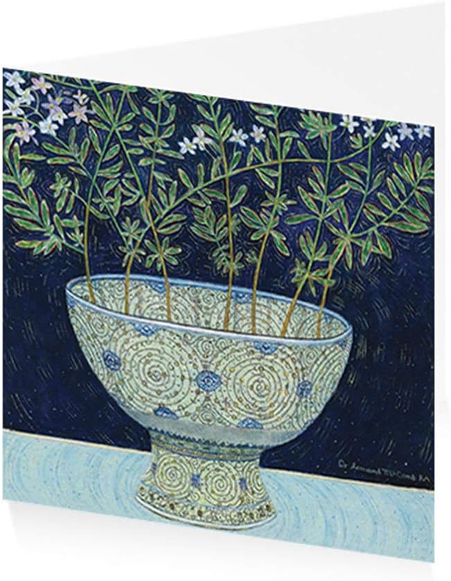 Royal Academy Dr Leonard McComb Jasmine Flowers Provence Art Greeting Card (15 x 15 cm), Blue