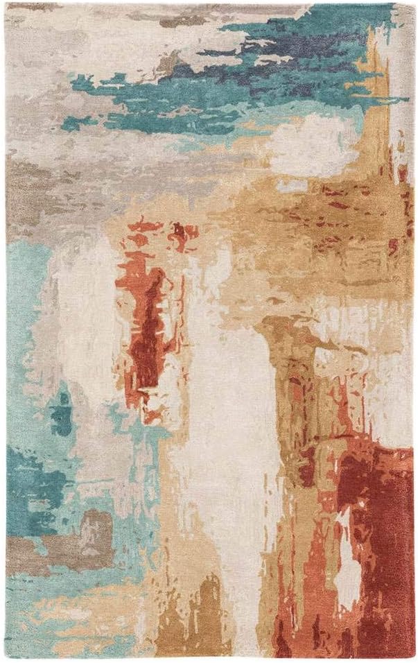 Jaipur Rugs Swisher Abstract Area Rug in Blue and Red (8 ft. L x 5 ft. W)