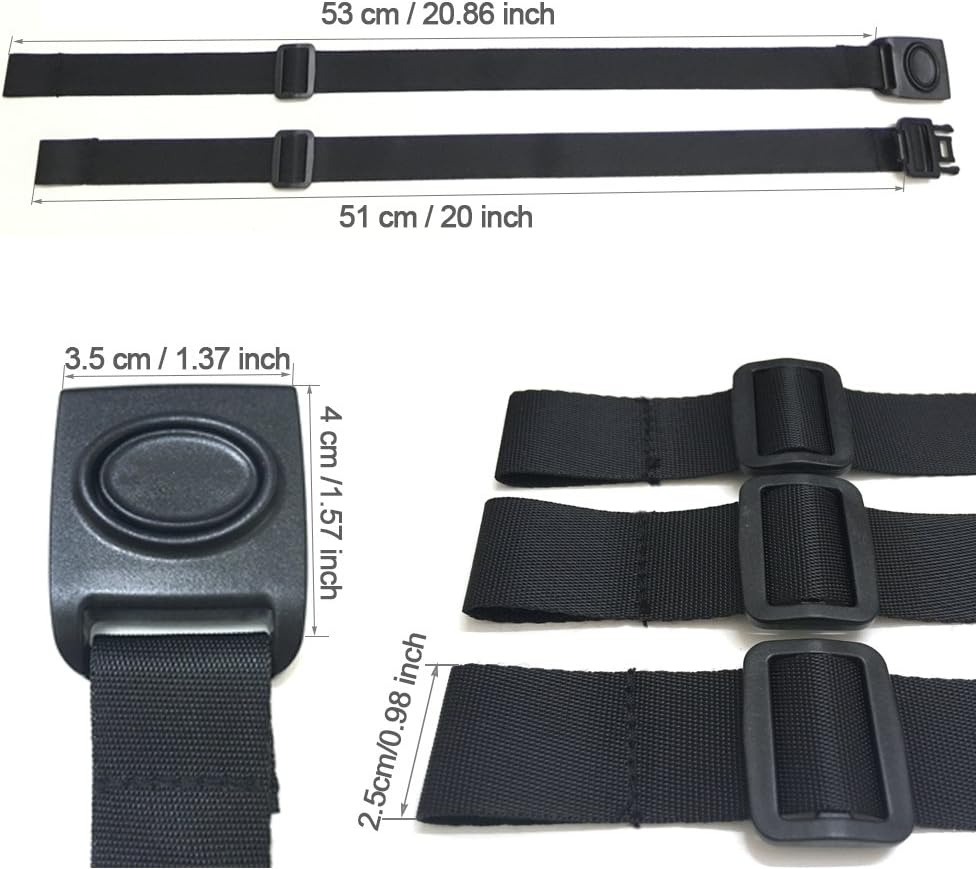 ZARPMA Baby Safety Belt, 3 Point Safety Harness for Child Kid Safe Strap for IKEA Antilop High Chair (Black) - Image 4