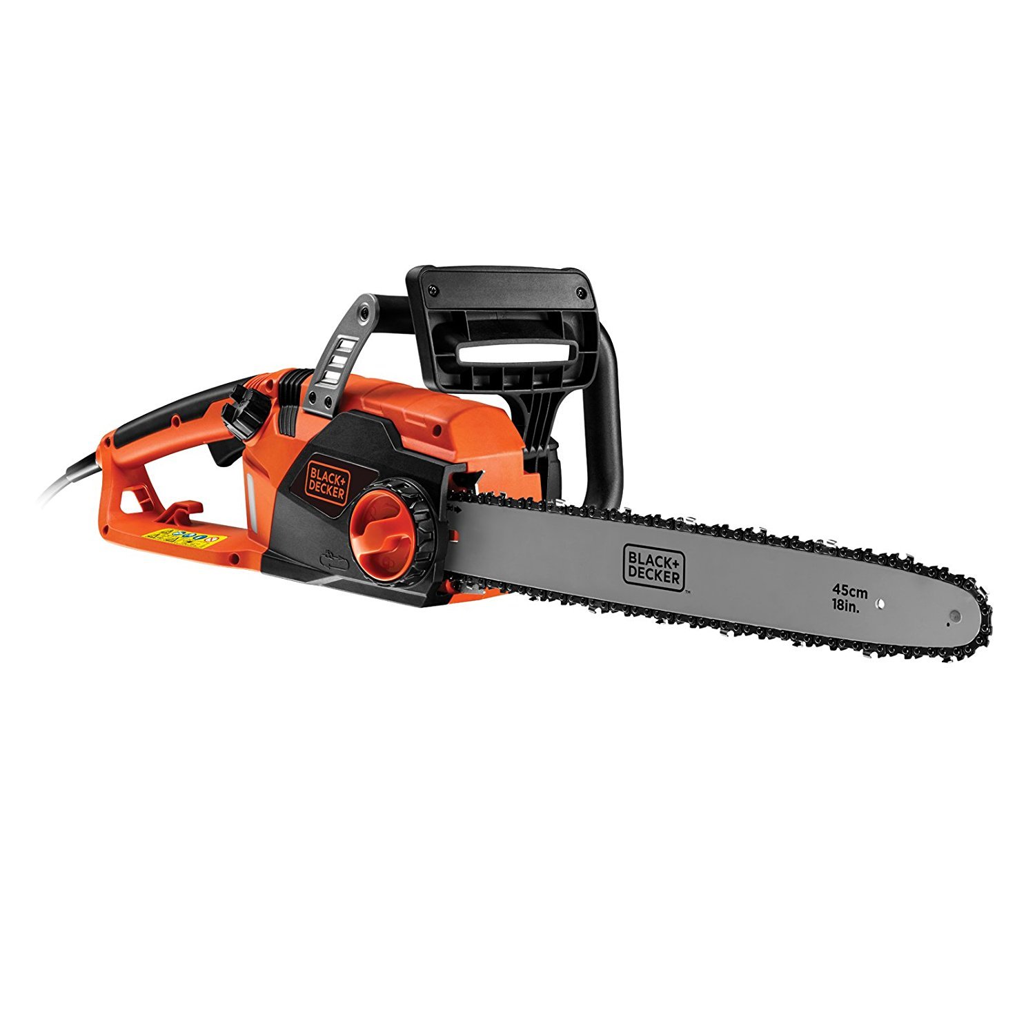 BLACK+DECKER Corded Chainsaw 2200 W 45 cm with Anti Vibration System and Chain Brake System
