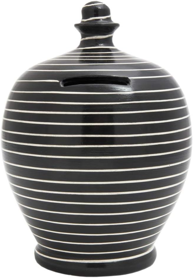Terramundi Money Pot EXPRESS Stripe Black and White - EXC13