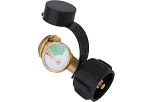 Propane Tank Gauge Level Indicator for 5-40lb LP Tanks, Universal Propane Gauge Color-Coded Leak Detector Gas Pressure Meter 