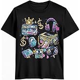 T Shirts for Men Graphic Tees Men Colorful Hip Hop Crew Neck Mens Shirts Short Sleeve Street Art Casual T-Shirt