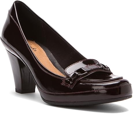 clarks red patent shoes