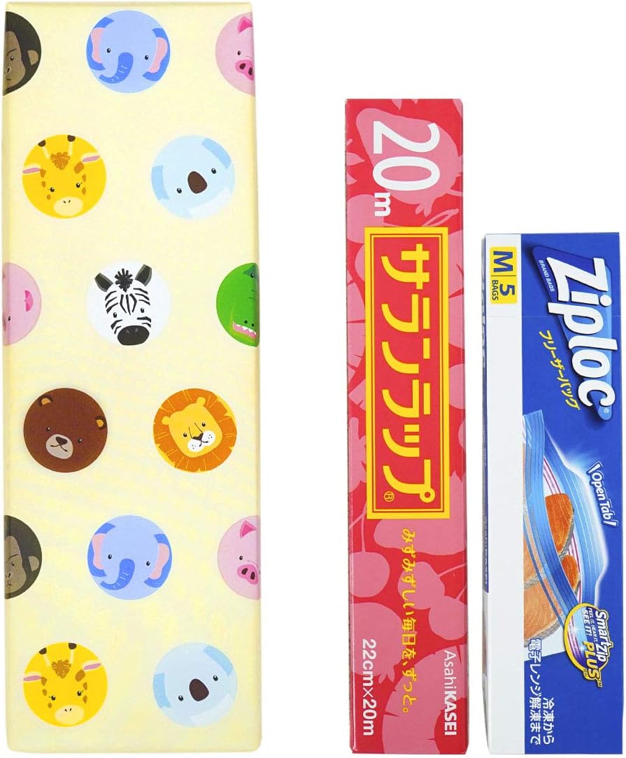 Amazon 6個セット のしシール付き サランラップ ジップロック 引越し 挨拶 粗品 ギフト 景品 展示会 イベント サランラップバラエティギフト Zooのご挨拶 引っ越しあいさつ用 Zoo Life キッチンラップ