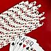 Casino Card Night Theme Paper Straws - Ace, Spade, Heart, Diamond Card Design - Black Red White - Pack of 100 - Outside the Box Papers Brand