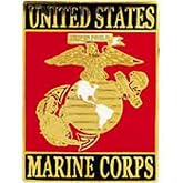 EagleEmblems P64019 PIN-USMC Logo,Rectangle (1.125'')
