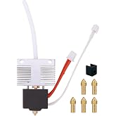 Hotend Kit for Elegoo Neptune 4, Neptune 4 Pro, 3D Printer Print Head Extruder Hot End Kit Heating Block Kit with 5PCS Extra 0.4mm Brass Nozzle Kit and 1 PCS Silicone Cover