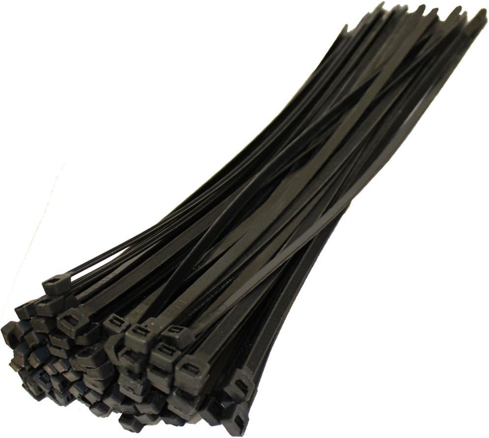 SHOPEE Cable Ties Nylon Zip Wire Organiser Self Locking Tie, 6Inch, 150x2.5mm(Black, 100)