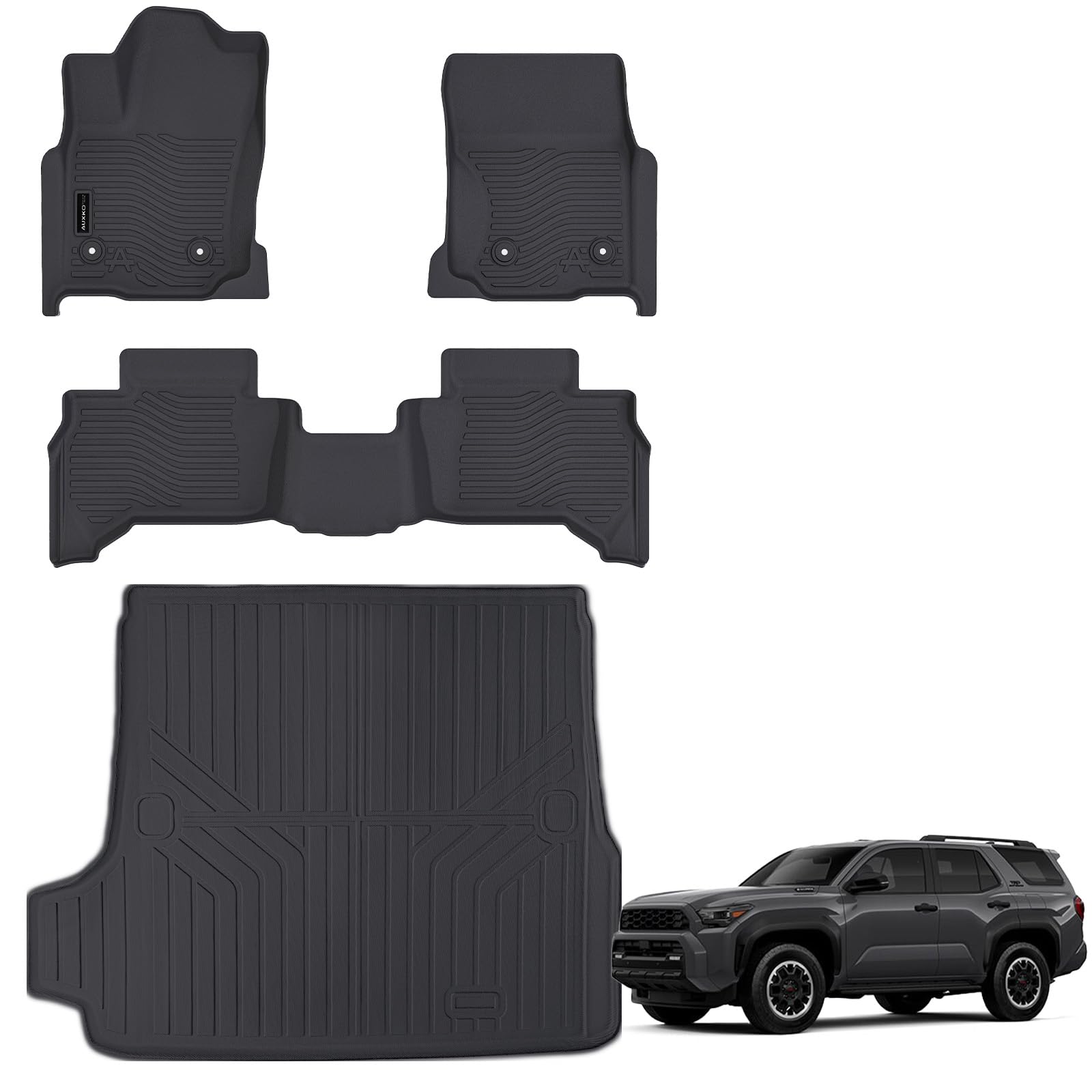 Auxko All Weather Floor Mats Cargo Mat Fit for 2025 2026 Toyota 4Runner 5-Seater Gasoline(Not Hybrid) TPE Liners Accessories Odorless Anti-Slip Floor Liners & Cargo Liners Image Auxko All Weather Floor Mats Cargo Mat Fit for 2025 2026 Toyota 4Runner 5-Seater Gasoline(Not Hybrid) TPE Liners Accessories Odorless Anti-Slip Floor Liners & Cargo Liners Image