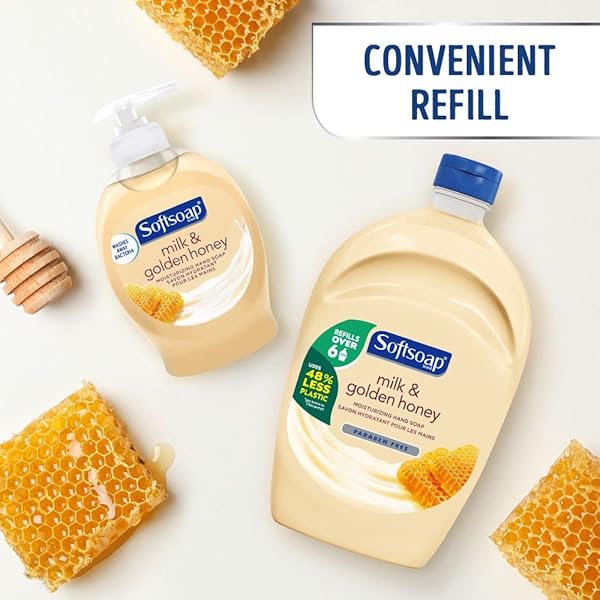 SOFTSOAP MOISTURIZING LIQUID HAND SOAP, MILK AND HONEY, 7.5 FLUID OUNCE, PACK OF 6 (PACKAGE MAY VARY)