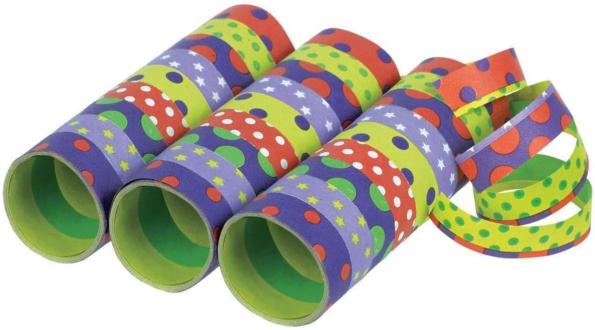 Amscan - 350238 3 Coils Boys - 14 mm x 4 m, Red, Small