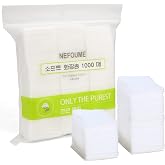 1000 PCS Thin Makeup Facial Cotton Pads, Square Makeup Remover Cotton Pads, Facial Eye Lip Nail Polish Makeup Remover, Non-Woven Cotton, Lint Free