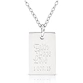 Logos Trading Post Stainless Steel Blessed Pendant Necklace with Inspirational Card & Envelope - Faith Jewelry for Women - Gift