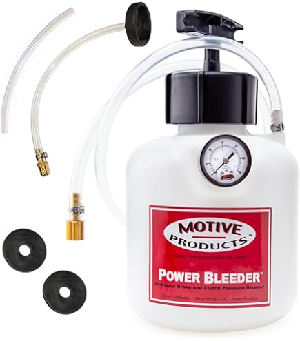 1L Brake Bleeder Bottle Kit - One Person Brake Bleeding Kit With Hose, Adapter, Chain, For Most Cars