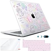 HOHAIYOO for MacBook Pro 13 inch Case 2022 2021 2020-2017 Release M2 M1 A2338 A2251 A2289 A2159 A1989 A1706 Touch bar, Plastic Hard Shell Case &Keyboard Cover&Screen Protector&Webcam Cover, Cute Puppy