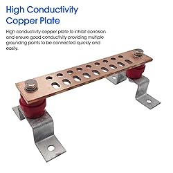 MOKIKUBA Copper Ground Bus Bar,Multipurpose Ground