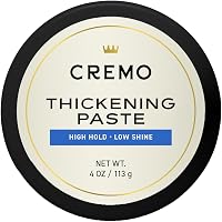 Cremo Hair Thickening Paste for Men - Premium Barber Grade Thickening Paste, High Hold and Low Shine, Hair Styling 4 Oz