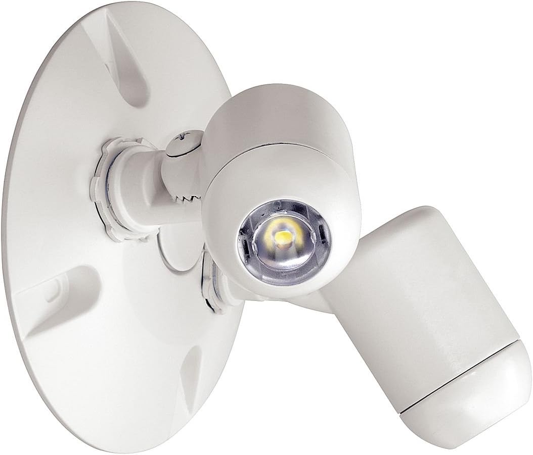 HubbellLIGHTING EVODW Dual-Lite Led Outdoor Emergency Remote Lighting, Double Head, White