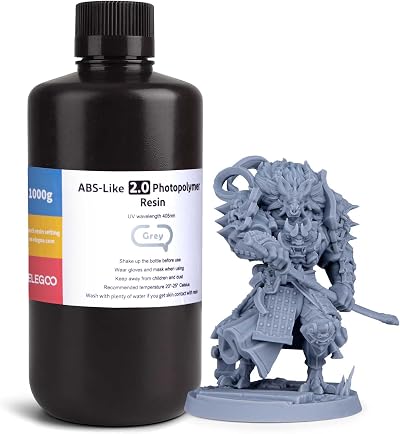 ELEGOO ABS-Like Resin 2.0 1000g Grey 405nm UV LCD 3D Printer Photopolymer