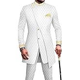 Men`s Suit Single Breasted Slim Fit Blazer and Trousers Outfits Set African Clothes