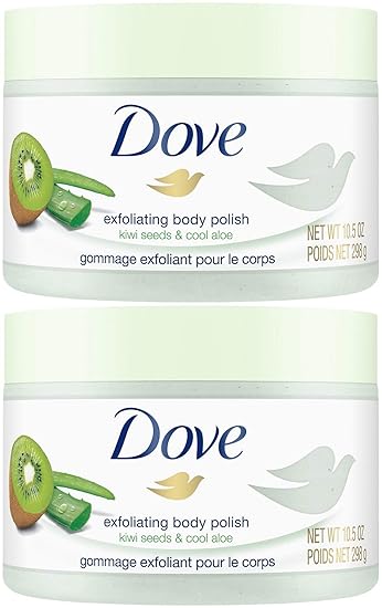 dove exfoliating body polish body scrub kiwi & aloe