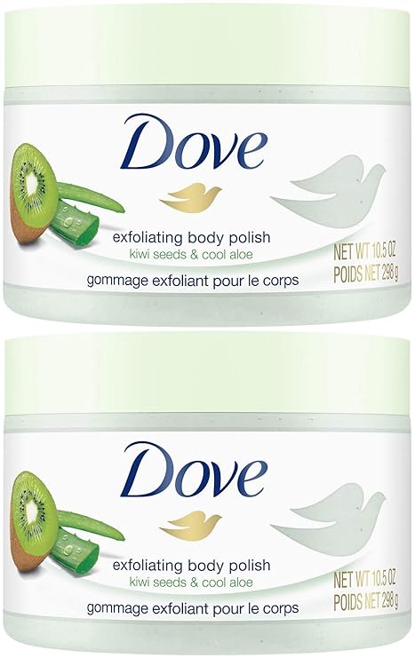 dove exfoliating body polish body scrub kiwi & aloe