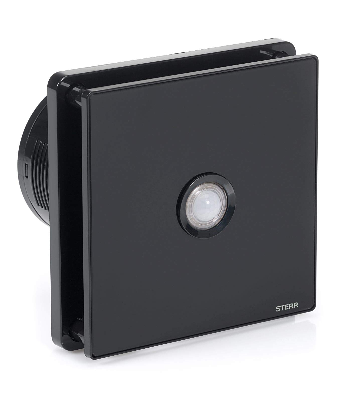 STERR Black 100mm PIR Motion Detector Silent Air Extractor - Ventilation Bathroom - 100mm Air Extractor