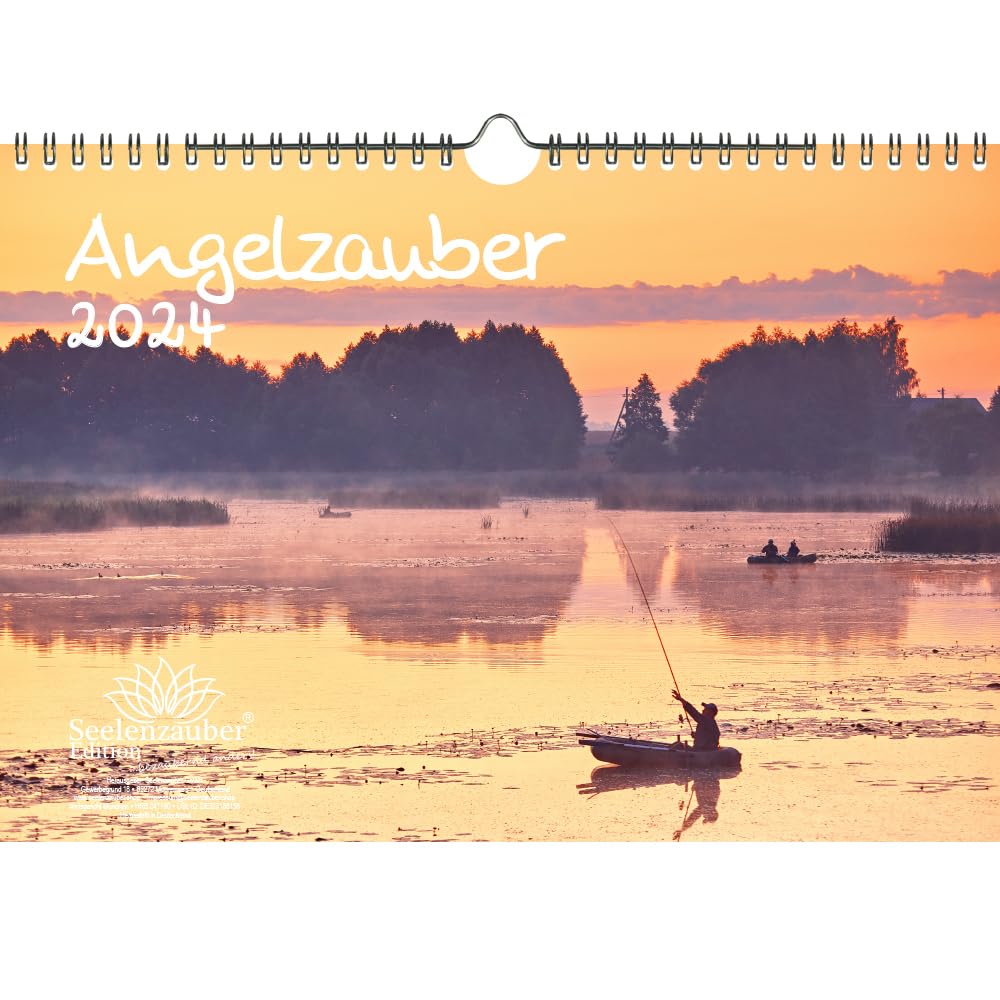 Angelzauber DIN A4 Calendar for 2024 Fishing and Fishing Seelenzauber