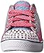 Skechers Kids Twinkle Toes Chit Chat Light-Up Lace-Up Sneaker,Blue/Neon Pink,11 M US Little Kid