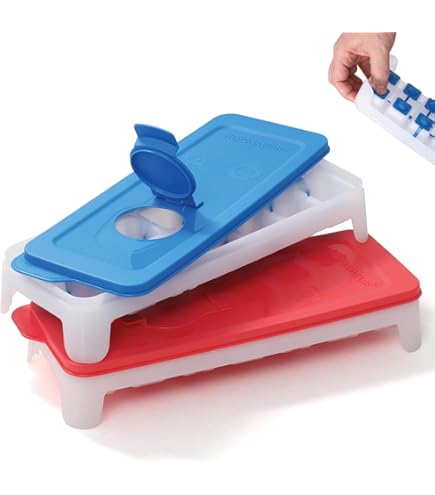 Boîte à Glaçons Tupperware - 13x13 Cm - Blanche - Couvercle à Pression - Très Bon état