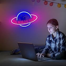 THE WORLD IS YOURS Neon Sign for Wall Decor, Cool