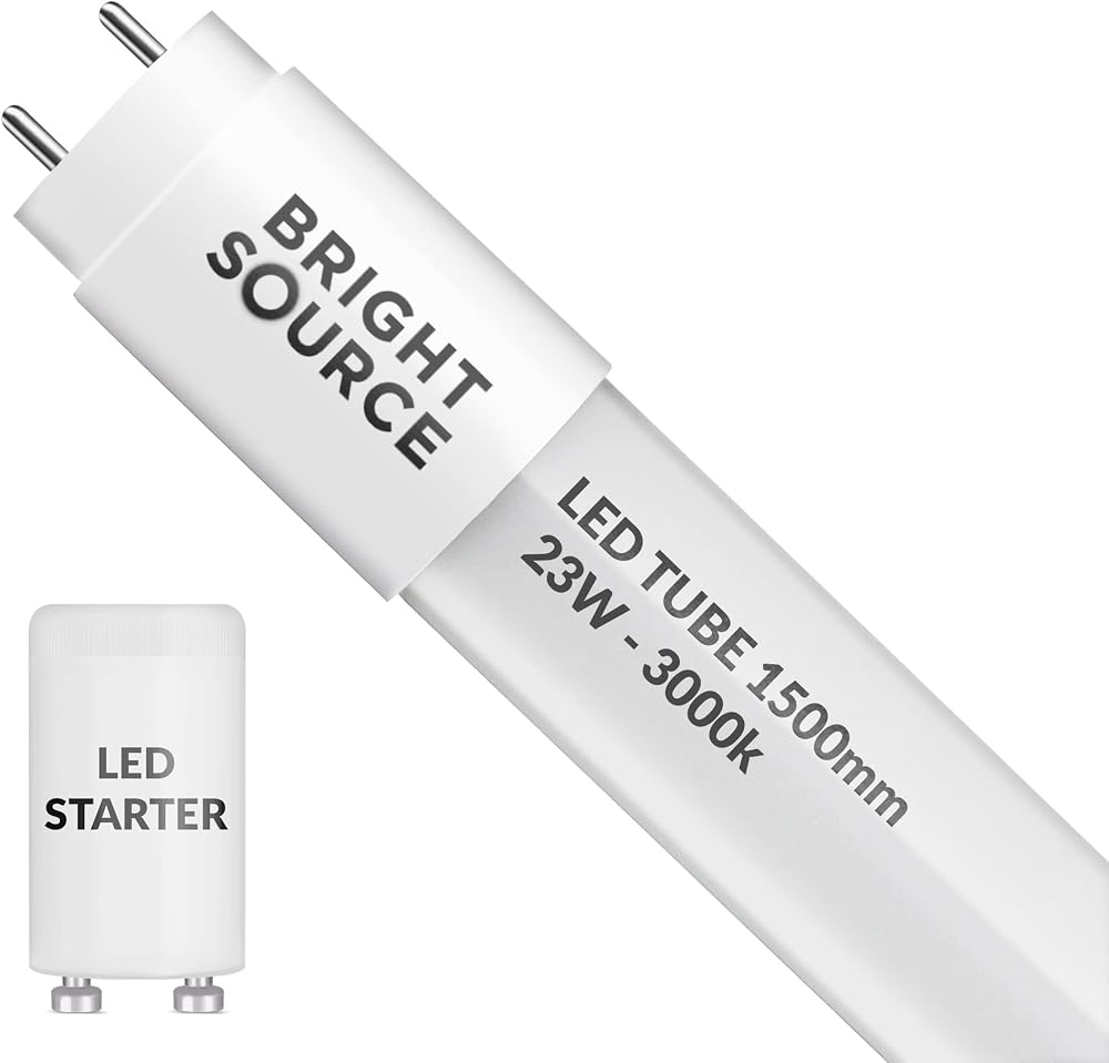 Bright Source 5ft 23w LED T8 Tube 3000K Warm White 58w Fluorescent Replacement