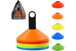 CXCJKKL 60 Pack Pro Disc Cone Sports Cone, Basketball, Agile Football Cone, Comes with Carry Strap, Football, Field Cone Mark