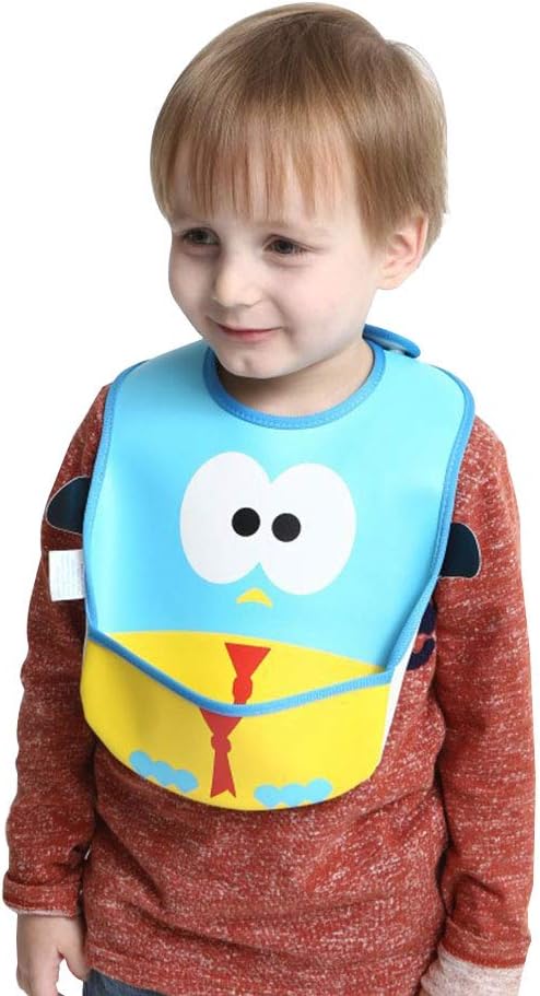 Baby Waterproof Bib Toddler Drooling Feeding Large Bibs Toddler Feeding Reflux Drool Teething Snap Button