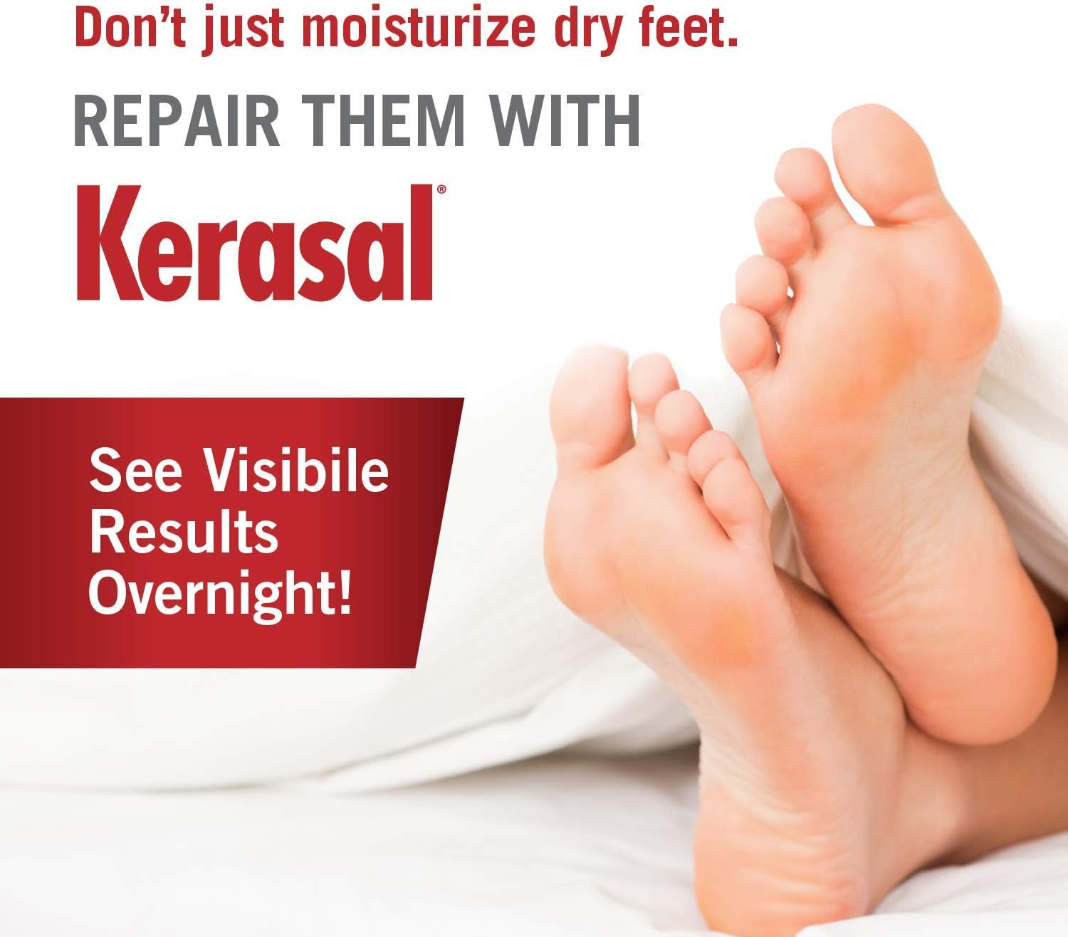 Kerasal Intensive Foot Repair, Deeply Moisturizes - Visible Results in Just 1 Day - 1 Ounce: Health & Personal Care