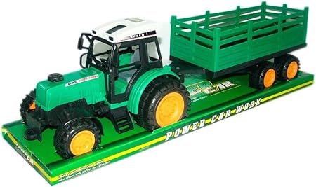 VICTORIA PARTY Tractor con Remolque 52cm Caja 54x15x16cm: Amazon.es: Juguetes y juegos