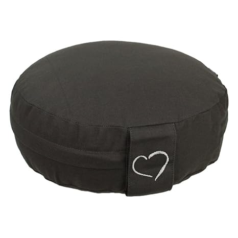 maylow - Yoga mit Herz ® Meditationskissen - Yogakissen Dinkelspelz 33 x 10 cm - niedrige Sitzposition für Fortgeschrittene