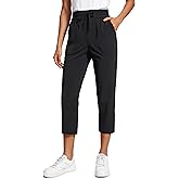 CRZ YOGA Lightweight Capri for Women 23" Cropped Casual Lounge Work Athletic Travel Pants with Pockets Quick Dry Summer