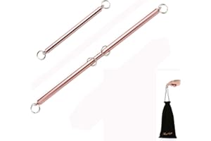 EXREIZST Adjustable 2 Rose Gold Spreader Bar Expandable Sports Exercise Training Set