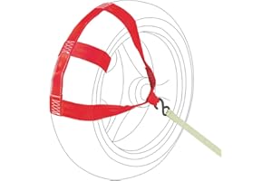 MOTO4U Universal Motorcycle Rear Wheel Tie Down Strap in Red