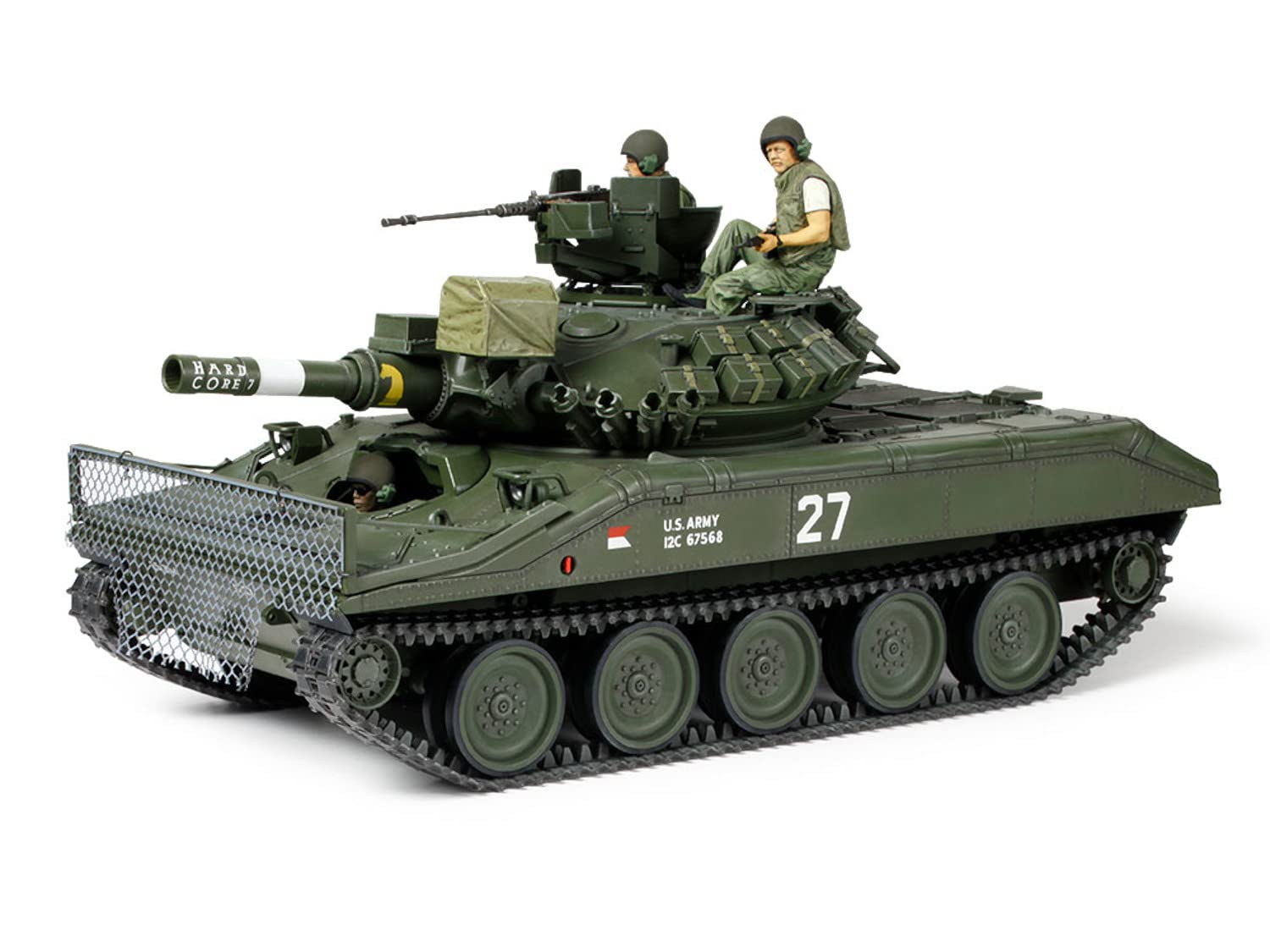 Tamiya TAM35365 Militär 35365-1:35 US M551 Sheridan Vietnam, Model Building, Plastic Construction kit, Unvarnished, Green