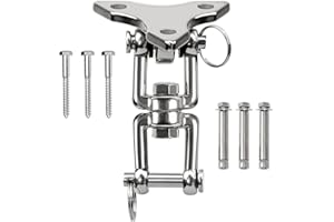 GVKES Stainless Steel 304 Heavy Bag Swing Hanger with 360° Rotation - 1200lb Capacity - Ideal for Punching Bag Ceiling Mount, Hammocks, Yoga, and Porch Swings