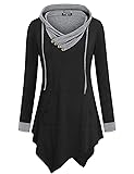 Miagooo Pullover Hoodie Women, Cotton Tunic Cute V